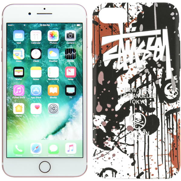 

Чехол Glowing in the dark PC case для iPhone 7/8 White Black Red (19487)