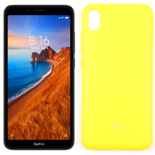 

Чехол силиконовый для Xiaomi Redmi 7a Ярко жёлтый FULL (28163)