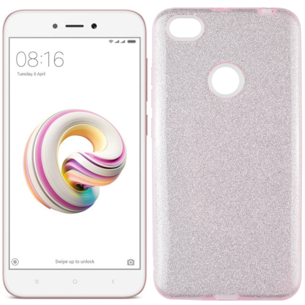 

Чехол силиконовый 3in1 Блёстки для Xiaomi REDMI NOTE 5A Pink (19829)