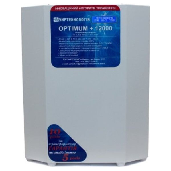 

Стабилизатор напряжения Укртехнология НСН-12000 Optimum