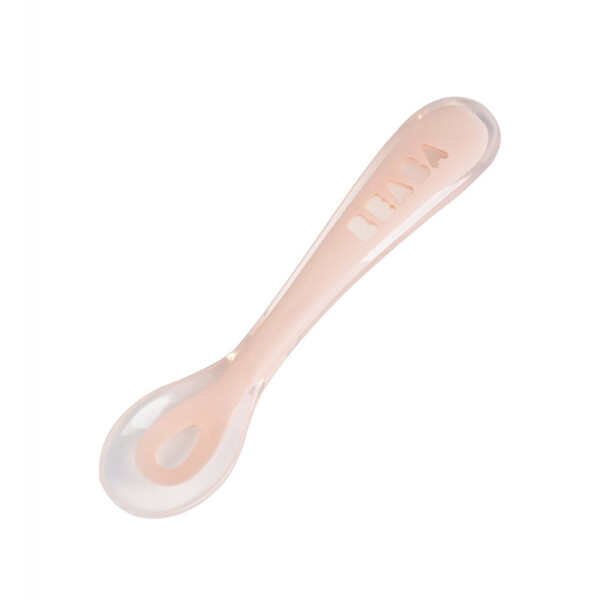 

Силиконовая эргономическая ложка Beaba 2 возраст pink, арт. 913425