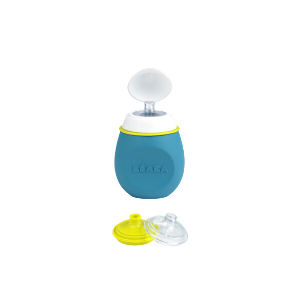 

Поильник из силикона Beaba BabySqueez 2 in 1 Синий (912621)