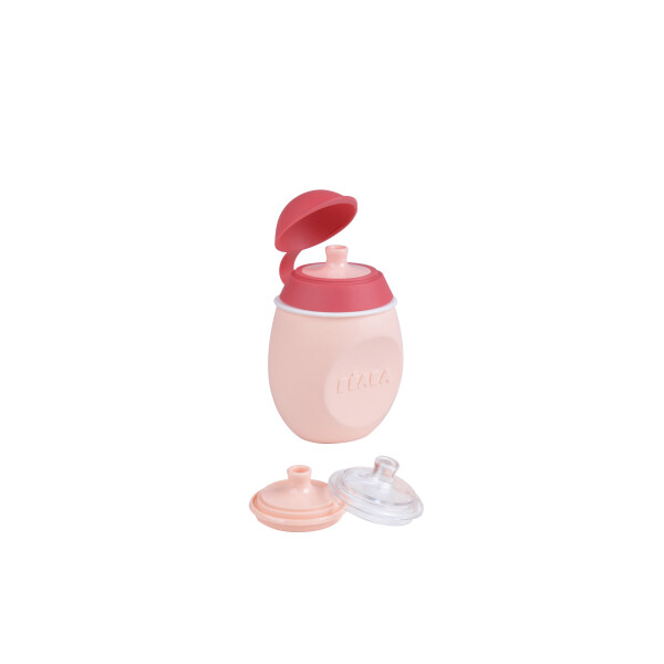 

Поильник из силикона Beaba BabySqueez 2 in 1 Розовый (912620)