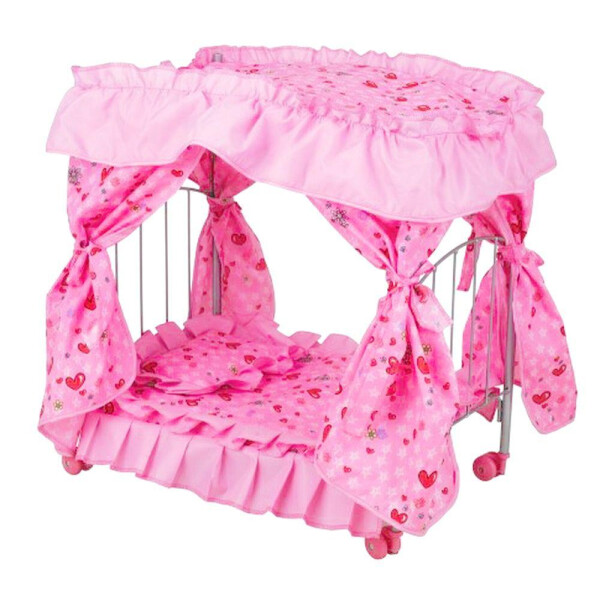 

Кроватка для куклы Kronos Toys 9350 E Розовая (int_9350 E)