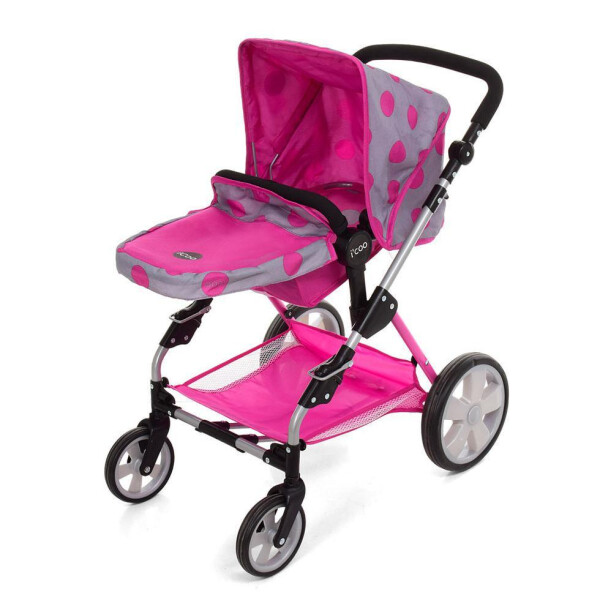 

Коляска для куклы Kronos Toys D88848 2 в 1 трансформер Розовый с серым (int_D88848)