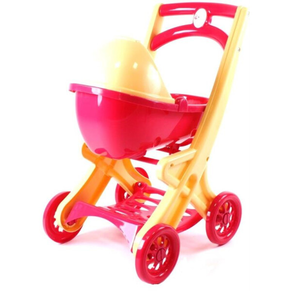 

Коляска для кукол Doloni Toys люлька Бежево-малиновый (222233)