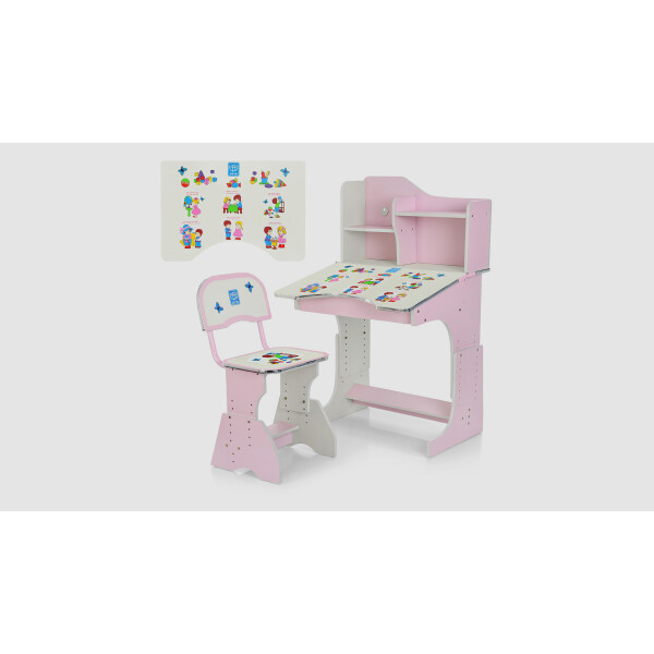 

Детская парта со стульчиком BAMBI HB-2071(2)-04-7 Розовый (KI00804)