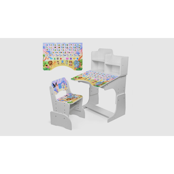 

Парта со стульчиком BAMBI BL2071-50-4 украинский алфавит Белый (KI00947)