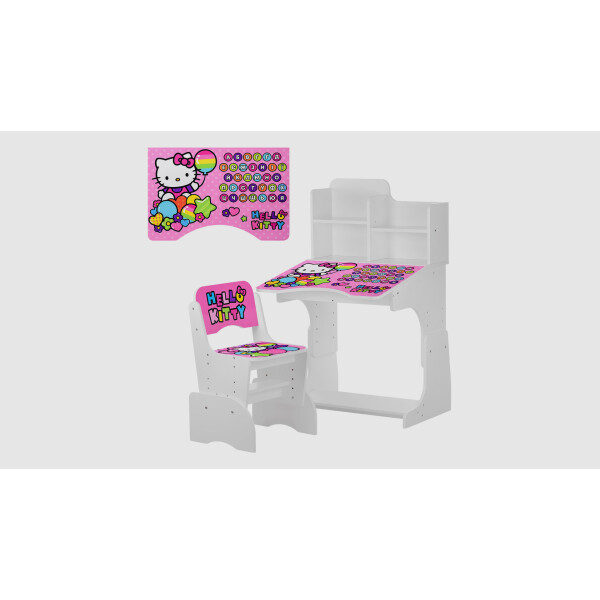 

Парта со стульчиком W2071-64-1 Алфавит Hello Kitty Белый (KI01000)