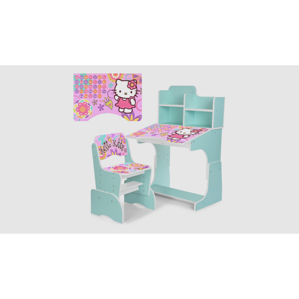 

Парта со стульчиком W2071-48-5 Алфавит Hello Kitty Мятный (KI01001)