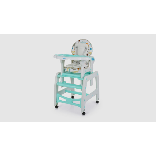 

Стульчик для кормления 2в1 BAMBI M1563ANIMALMINT Животные Мятный (KI01071)