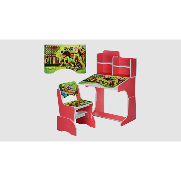 

Детская парта со стульчиком BAMBI W 2071-68-2 Черепашки Ниндзя Красный (KI01119)