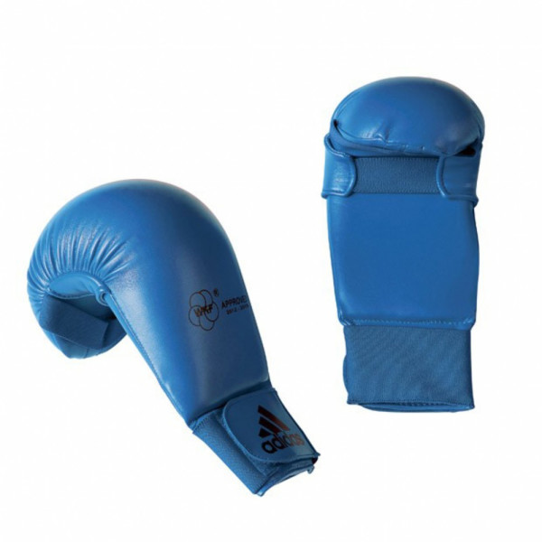 

Перчатки боксерские Adidas без защиты пальца WKF M (синий)