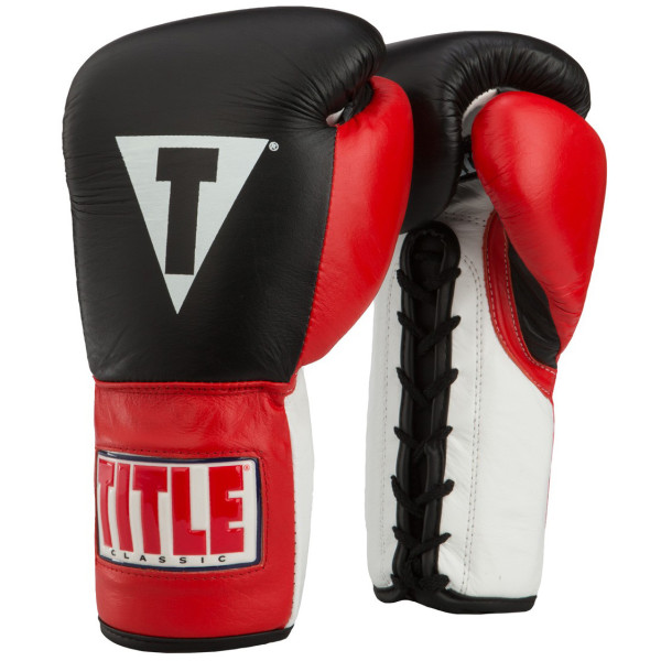 

Перчатки боксерские TITLE CLASSIC CORRUPT PRO FIGHT GLOVES на шнуровке
