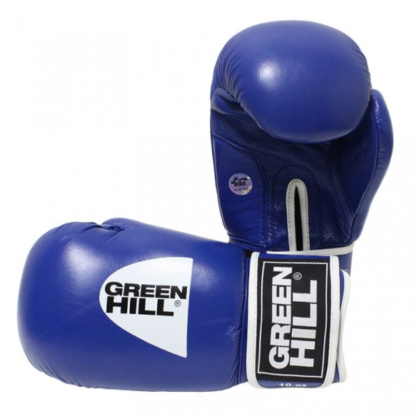 

Перчатки боксерские Green Hill Tiger AIBA 10 унций (синий)