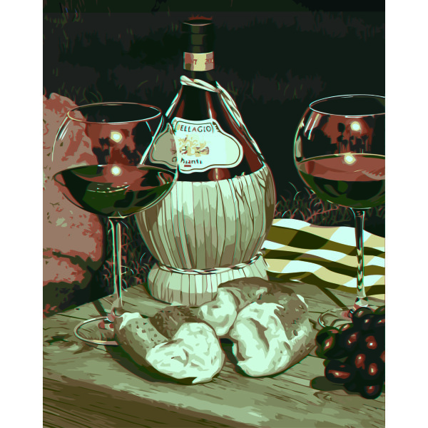

Картина по номерам Натюрморт с Кьянти (Худ. Скотт Якобс), 40x50 см., Домашнее искусство