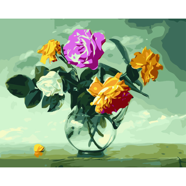 

Картина по номерам Цветные розы (Худ. Алексей Антонов), 40x50 см., Домашнее искусство