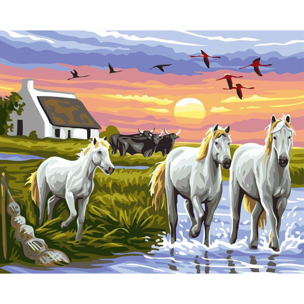 

Картина по номерам Девушка в витражах, 40x50 см., Brushme