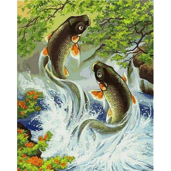 

Картина по номерам Японские карпы, 40x50 см., Babylon