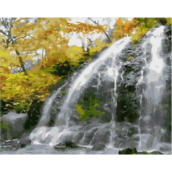 

Картина по номерам Водопад и золотые листья, 40x50 см., Mariposa