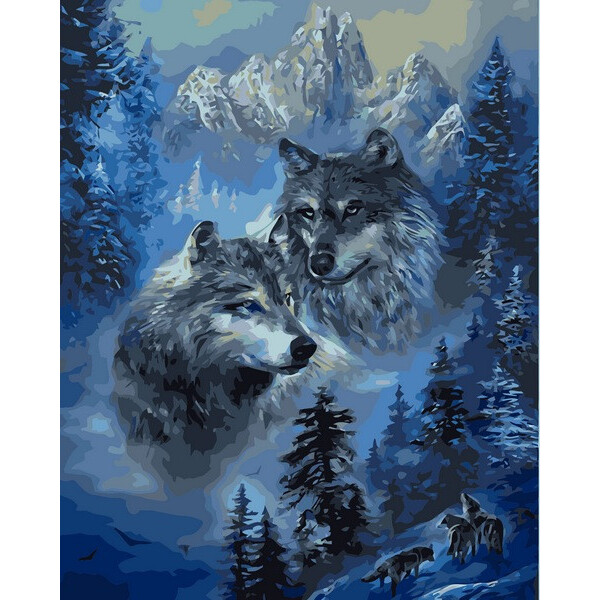

Картина по номерам Зимние волки, 40x50 см., Babylon