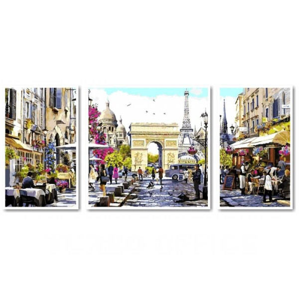 

Картина по номерам Париж - столица Франции, 50x150 см., Babylon