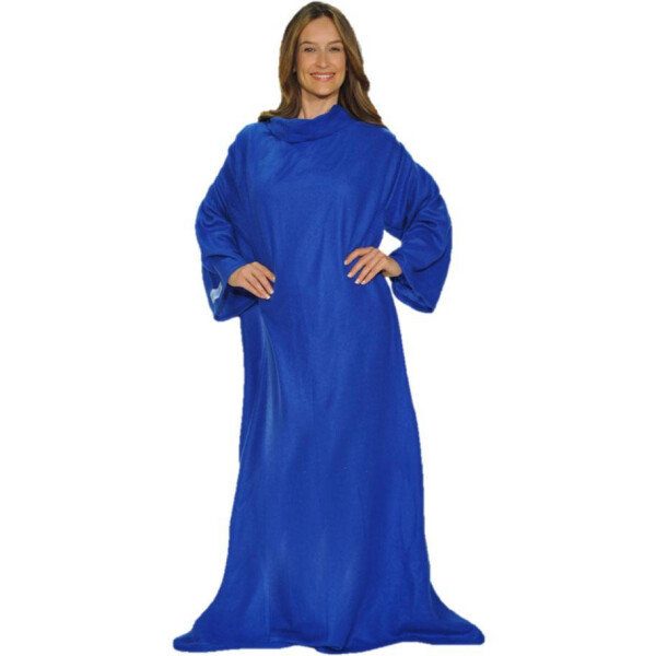 

Плед с рукавами Adenki Snuggie мягкий флиссовый материал Синий (46-891713444)