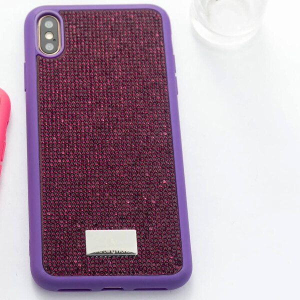

TPU чехол Bling World Grainy Diamonds для Apple iPhone XS Max (6.5") Фиолетовый