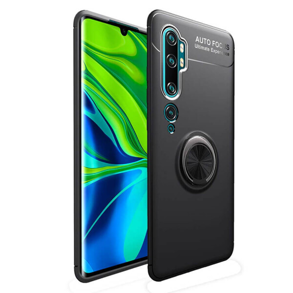 

TPU чехол Deen ColorRing под магнитный держатель для Xiaomi Mi Note 10 / MI Note 10 Pro / CC9 Pro Черный / Черный