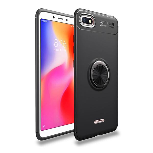 

TPU чехол Deen ColorRing под магнитный держатель для Xiaomi Redmi 6A Черный / Черный