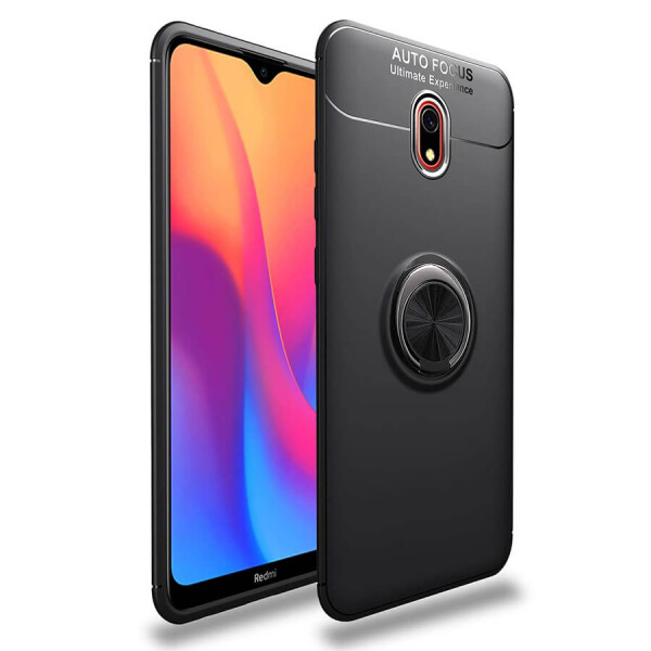 

TPU чехол Deen ColorRing под магнитный держатель для Xiaomi Redmi 8a Черный / Черный