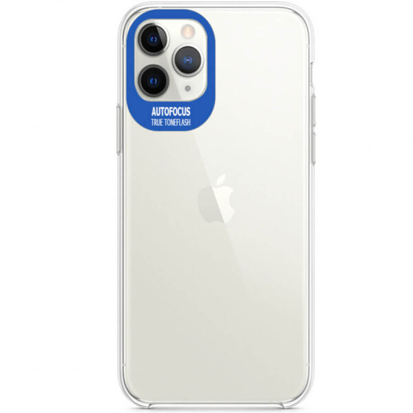 

TPU чехол Epic clear flash для Apple iPhone 11 Pro Max (6.5") Бесцветный / Синий