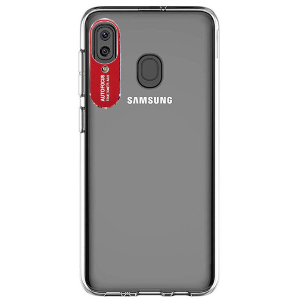 

TPU чехол Epic clear flash для Samsung Galaxy A20 / A30 Бесцветный / Красный
