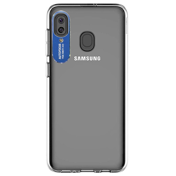 

TPU чехол Epic clear flash для Samsung Galaxy A20 / A30 Бесцветный / Синий