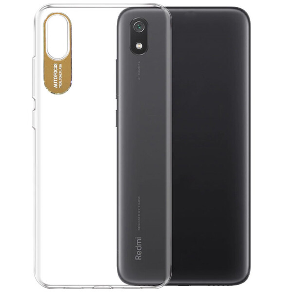 

TPU чехол Epic clear flash для Xiaomi Redmi 7A Бесцветный / Золотой