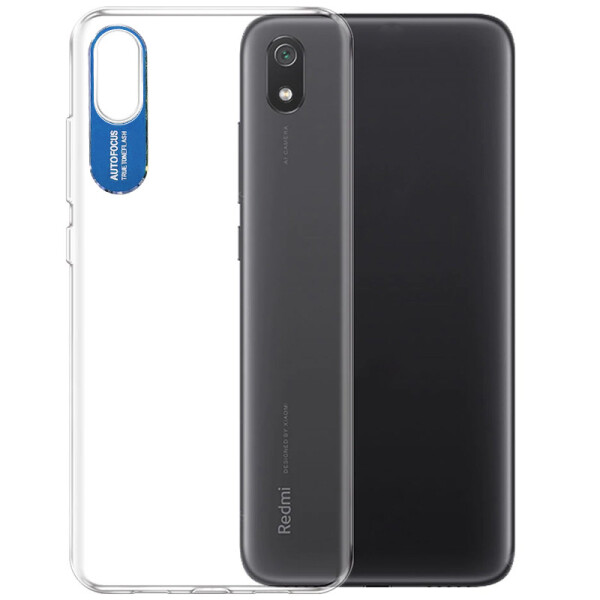 

TPU чехол Epic clear flash для Xiaomi Redmi 7A Бесцветный / Синий
