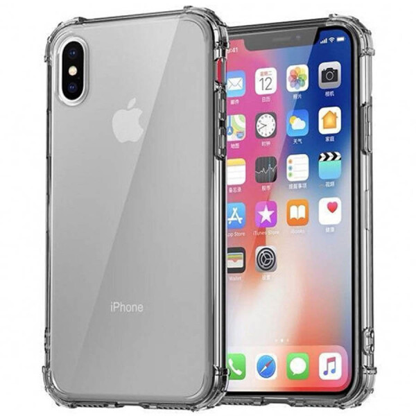 

TPU чехол Epic Ease с усиленными углами для Apple iPhone X (5.8") Черный / Transparent