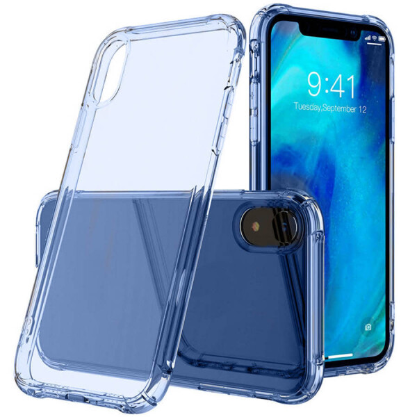 

TPU чехол Epic Ease с усиленными углами для Apple iPhone XR (6.1") Синий / Transparent