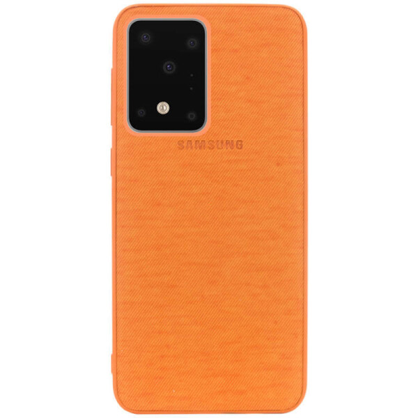 Акция на TPU чехол Fiber Logo для Samsung Galaxy S20 Ultra Оранжевый от Allo UA