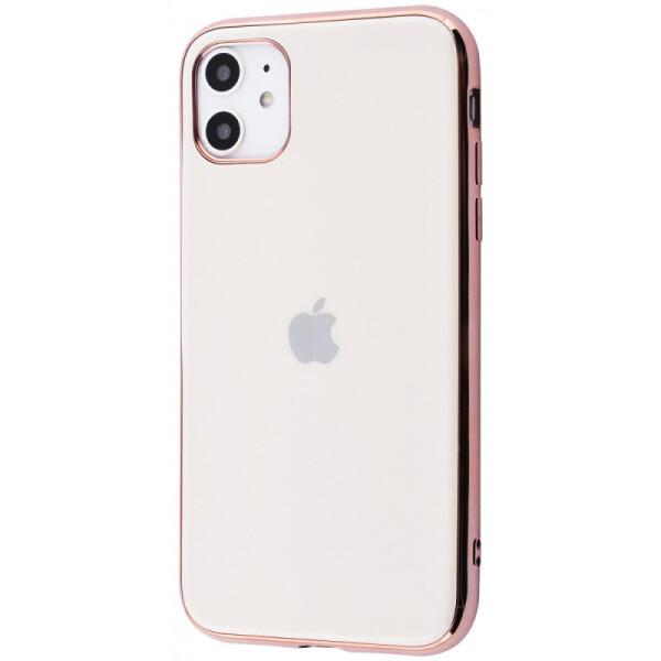 

TPU чехол GLOSSY LOGO для Apple iPhone 11 (6.1") Розовый / Rose Gold
