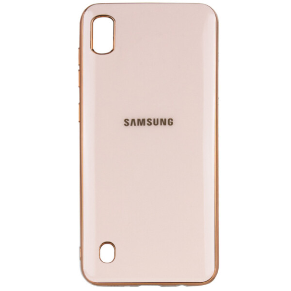 Акція на TPU чехол GLOSSY LOGO для Samsung Galaxy A10 (A105F) Розовый / Rose Gold від Allo UA