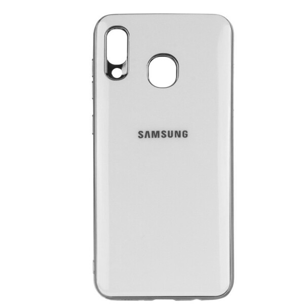 

TPU чехол GLOSSY LOGO для Samsung Galaxy A10S Белый
