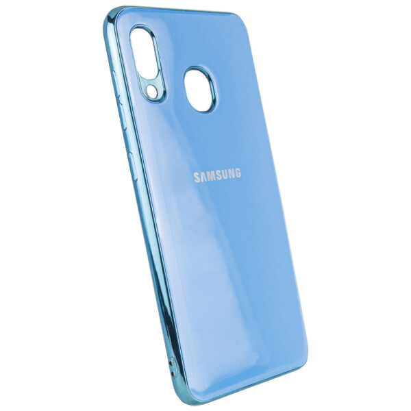 

TPU чехол GLOSSY LOGO для Samsung Galaxy A10S Голубой