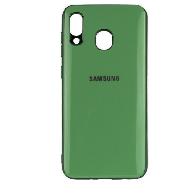 

TPU чехол GLOSSY LOGO для Samsung Galaxy A10S Зеленый / Pine green