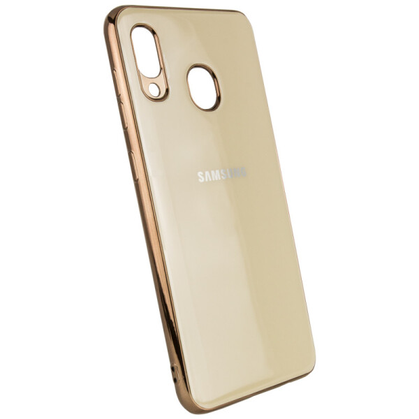 

TPU чехол GLOSSY LOGO для Samsung Galaxy A10S Золотой