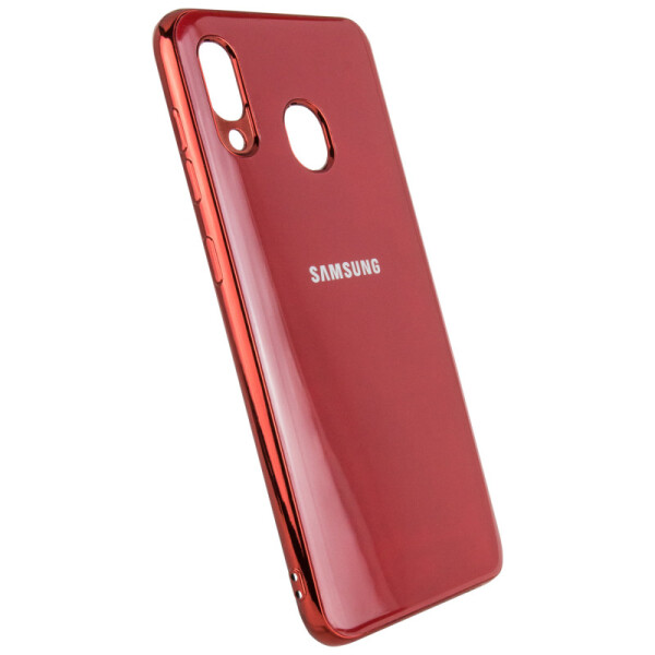 

TPU чехол GLOSSY LOGO для Samsung Galaxy A10S Красный