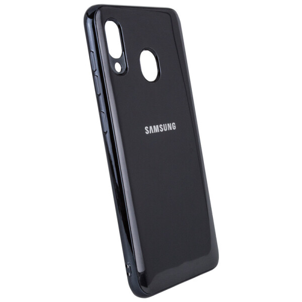 

TPU чехол GLOSSY LOGO для Samsung Galaxy A10S Черный