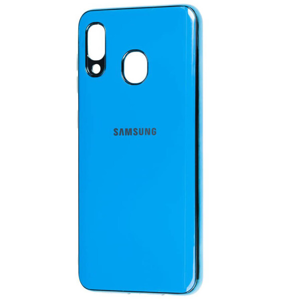 

TPU чехол GLOSSY LOGO для Samsung Galaxy A20 / A30 Голубой