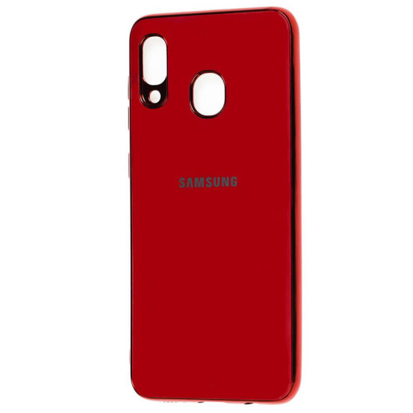 

TPU чехол GLOSSY LOGO для Samsung Galaxy A20 / A30 Красный