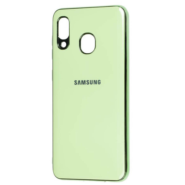 

TPU чехол GLOSSY LOGO для Samsung Galaxy A20 / A30 Салатовый